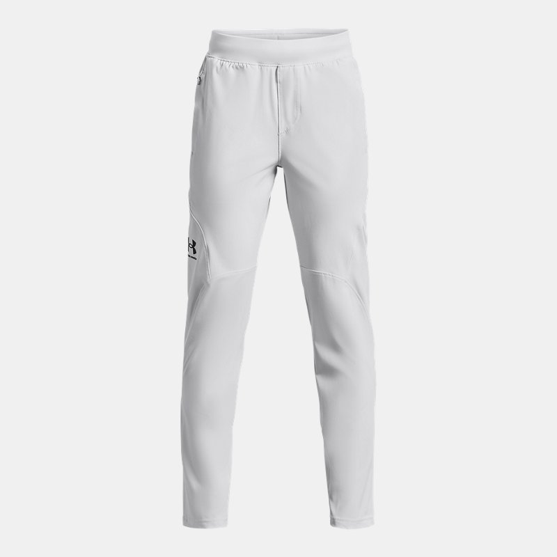 Boys'  Under Armour  Unstoppable Tapered Pants Halo Gray / Black YLG (59 - 63 in)
